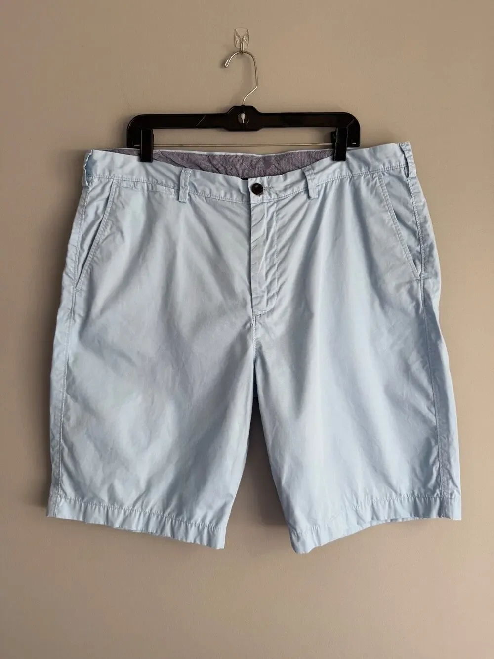J.Crew Club Short Men Size 38W Light Blue Cotton Chino Preppy Coastal Old Money